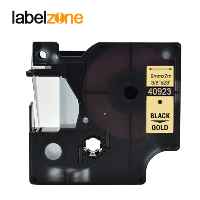 Mixed 15 colors 9mm 40913 compatible dymo D1 label tapes D1 40910 S0720680 Laminated ribbon cassette for Dymo LM160 280 printer: black on gold