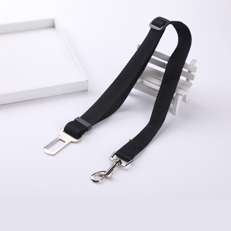 Pet Hond Kat Autogordel Hond Harnas Verstelbare Harnas Lead Leash Bulldog Voor Mutil Type Hond Of Kat: Black