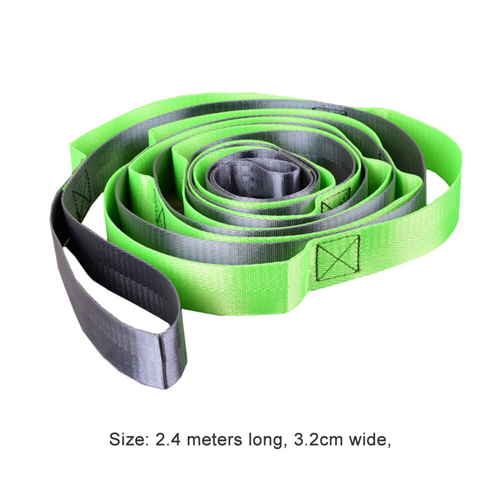 12 Loops Yoga Stretch Straps Nylon Fitness Stretching Belt Anti Gravity Aerial Yoga Hammock Ropes Body Building Supplies