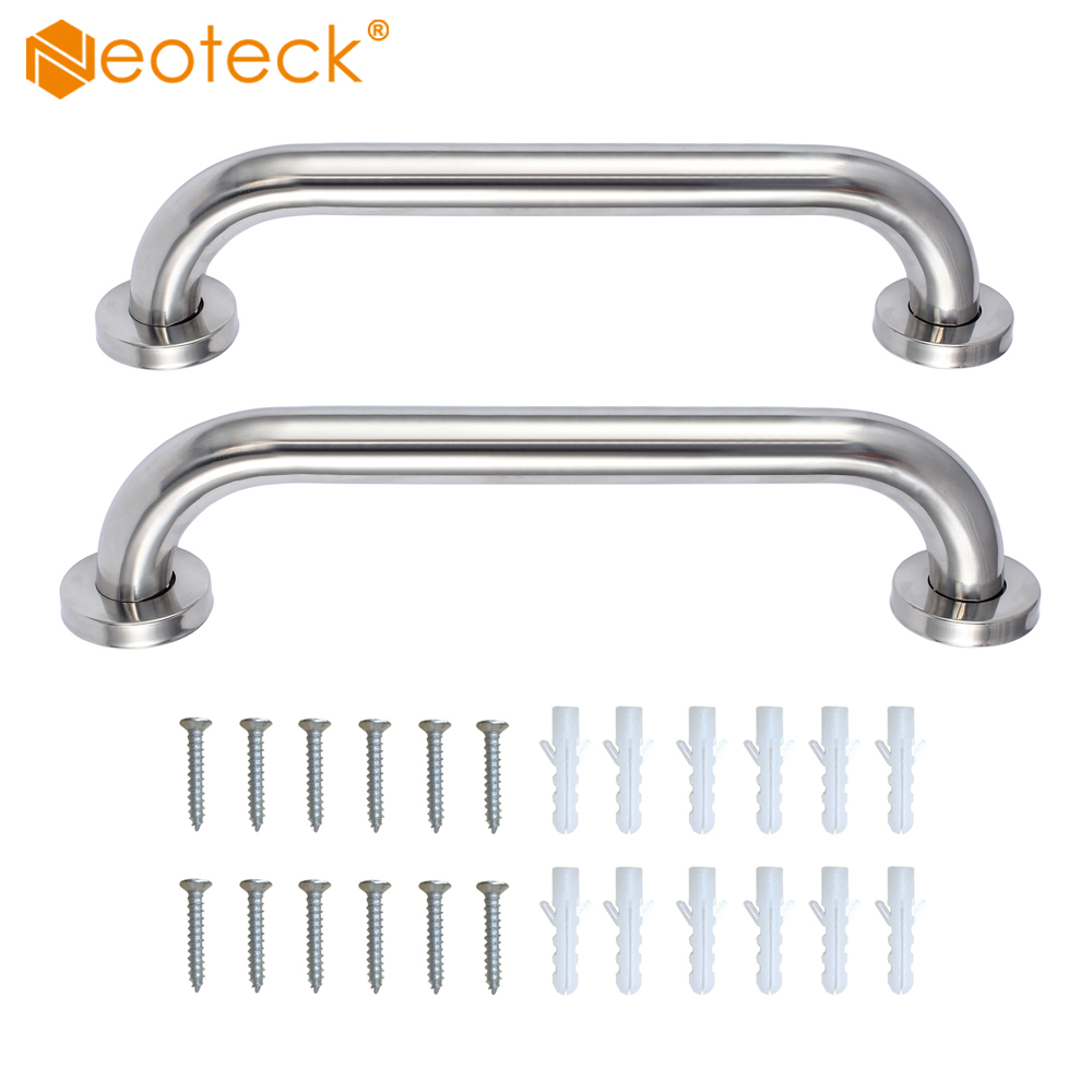 Neoteck 2 Stuks Roestvrij Staal Anti-Slip Badkamer Zuignap Handvat Grab Bar Voor Ouderen Veiligheid Bad Douche Grab bar Handvat Rail