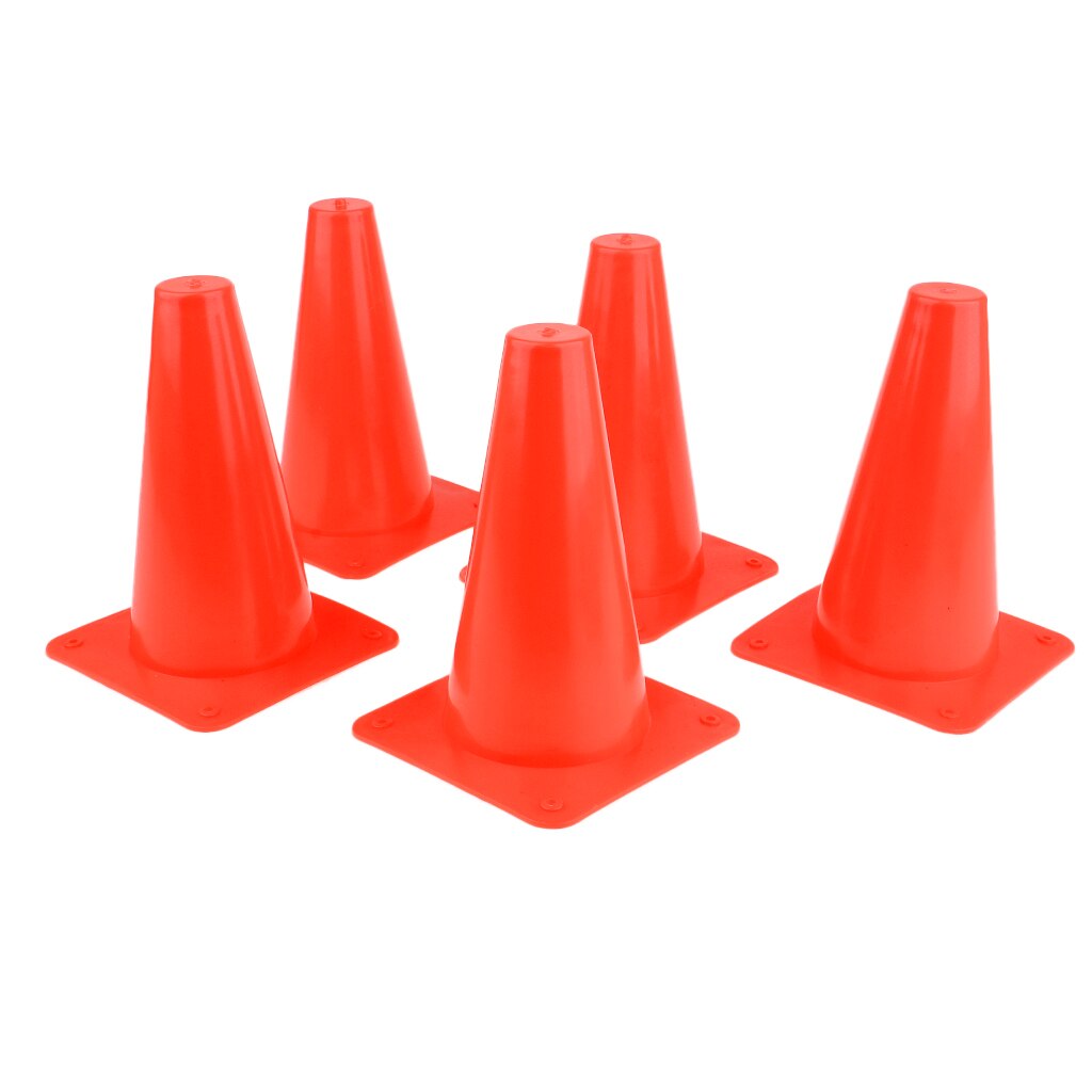 5pcs High Visibility Safety Cone For Sports Training Soccer Agility Skating