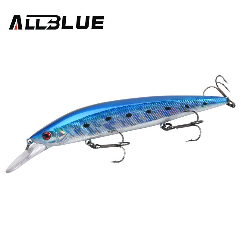 ALLBLUE SHANKS 130MR SP señuelo de pesca suspender Jerkbait 23g de tungsteno a sistema de tiempo fundido Wobbler 2,5 m Minnow esca artificial: Color L