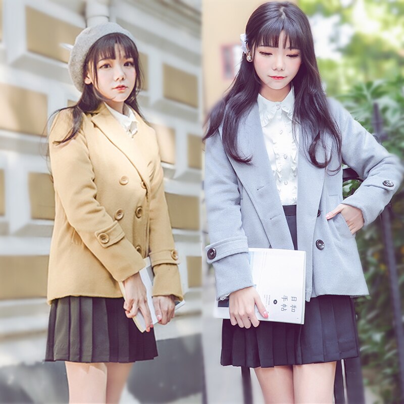 Japanischen Harajuku JK Schule Mädchen Einheitliche Bühne Leistung Kleidung herbst Winter Spitzen England Hohe Schuluniform Neue
