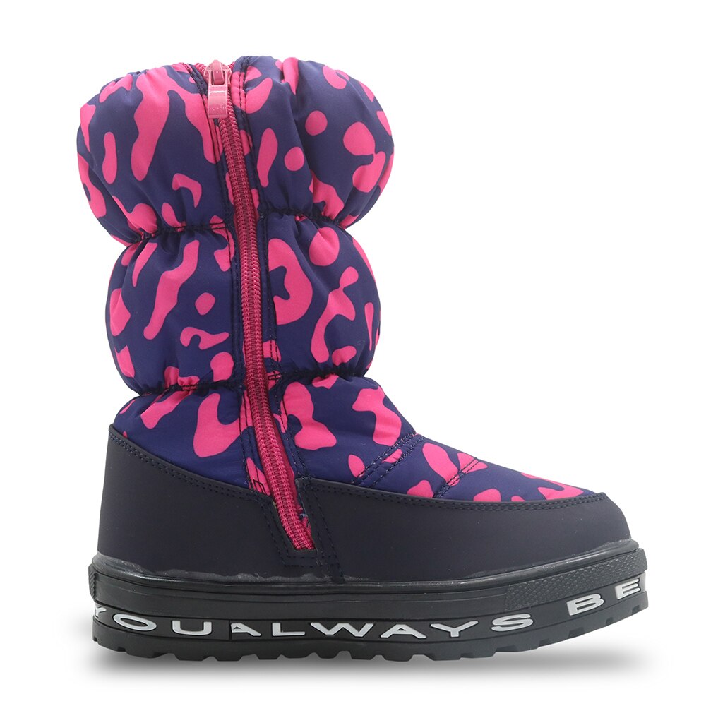 Apakowa Winter Kinderen Schoenen Meisjes Snowboots Warme Wollen Voering Waterdichte Antislip Pluche Laarzen Voor Meisjes Kids schoenen