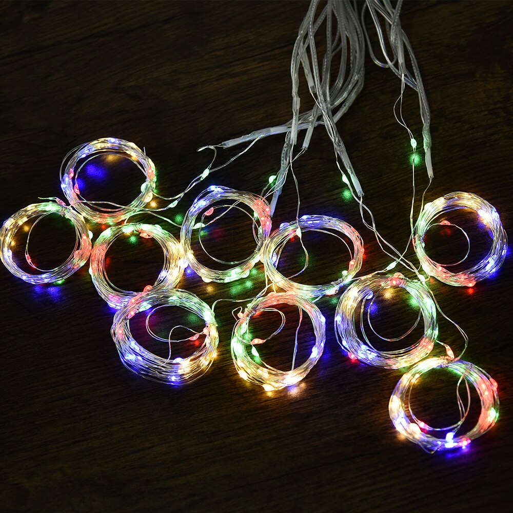 300 LED String Lights Curtain Hanging String Lights for Indoor Home Wedding Party Wall Decor Lamp Remote Control Accessory Craft