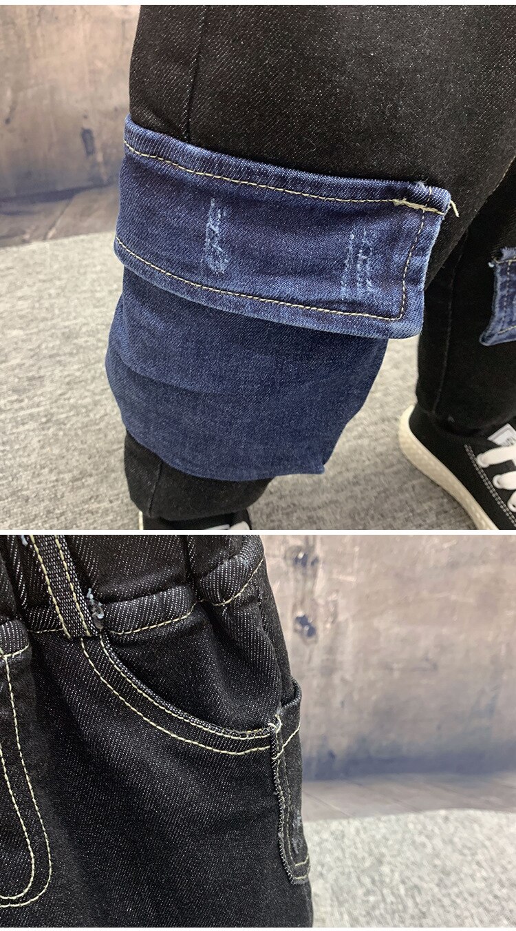 Baby jongens kleding sets winter kinderen warme gebreide trui, dikke jeans 2 stuks pakken jongens sport kinderkleding kleding 2-6