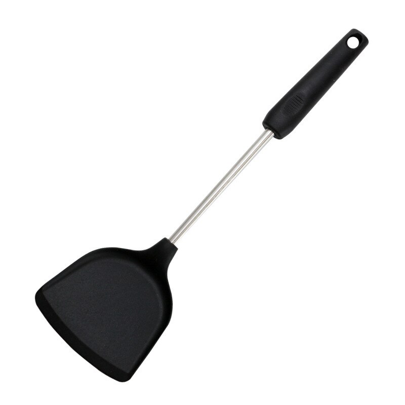 alimentaire gui jiao chan ustensiles de cuisine spatule cuisine plat chinois pelle résistant aux hautes températures une pièce antiadhésive cuisson: black