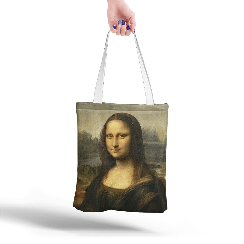 Lieferwagen Gogh Einkaufstasche Grafik Tote Harajuku Käufer Tasche Frauen Leinwand Schulter Tasche Für Weibliche Lustige Eco Große-kapazität sacchetto: Stil9