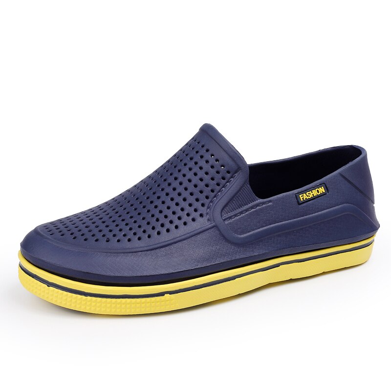 Summer Croc light Shoes Beach Sandals For Men Crocks Slipper Clogs Men Shoes Driver Sandles EVA Crocse sandalias hombre: Blue / 43