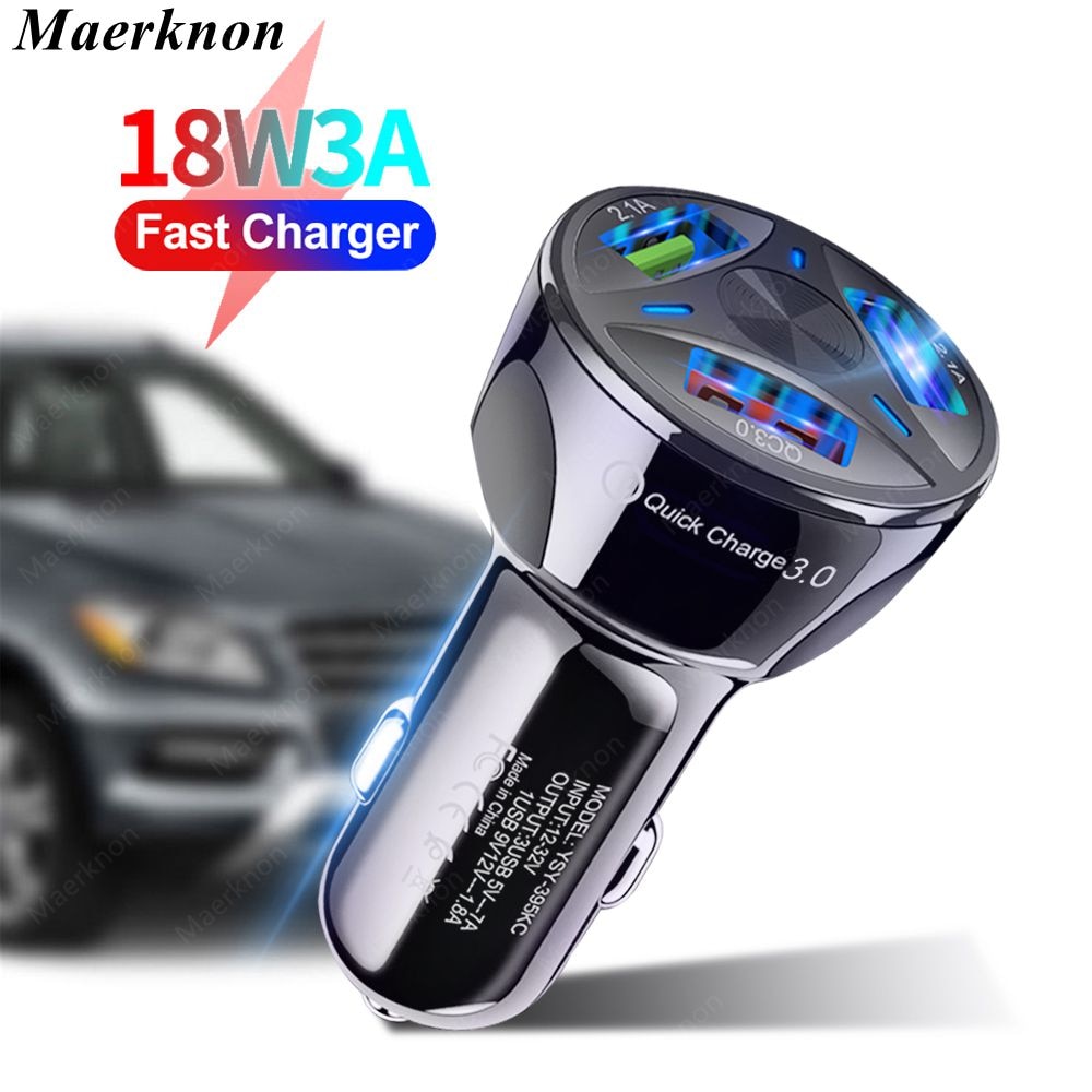 Szybkie ładowanie 3.0 ładowarka samochodowa USB uniwersalny 3 Port 30W QC3.0 szybkie ładowanie telefonu komórkowego robić samsung a50 xiaomi tablet ładowarka samochodowa