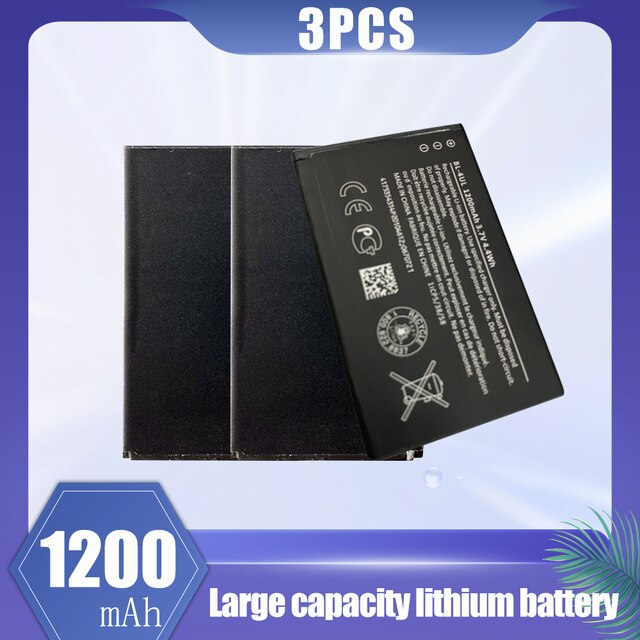 Bl -4ul bl4ul bl 4ul 1200 mah erstatnings lithium mobiltelefon batteri til nokia 225 230 330 220 rm-1172 rm-1011 rm-1012 rm-1126: 3 stk