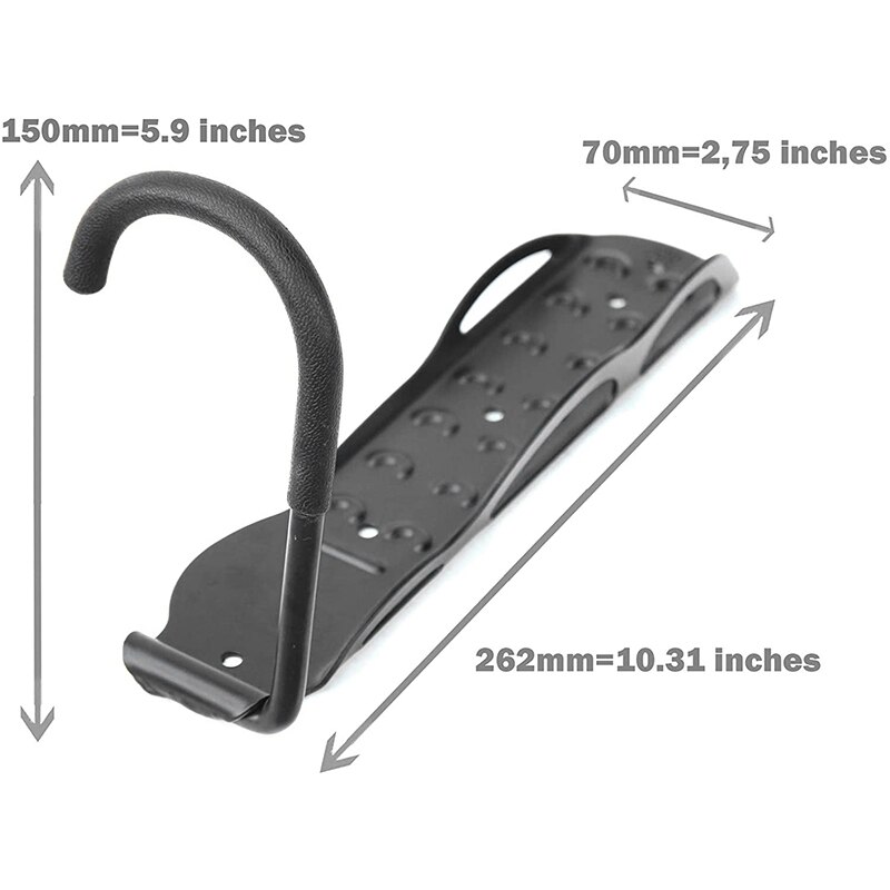 Fietsenrek opberg muurbevestiging fietshangerhaak voor binnen garage schuur  (2- pack)