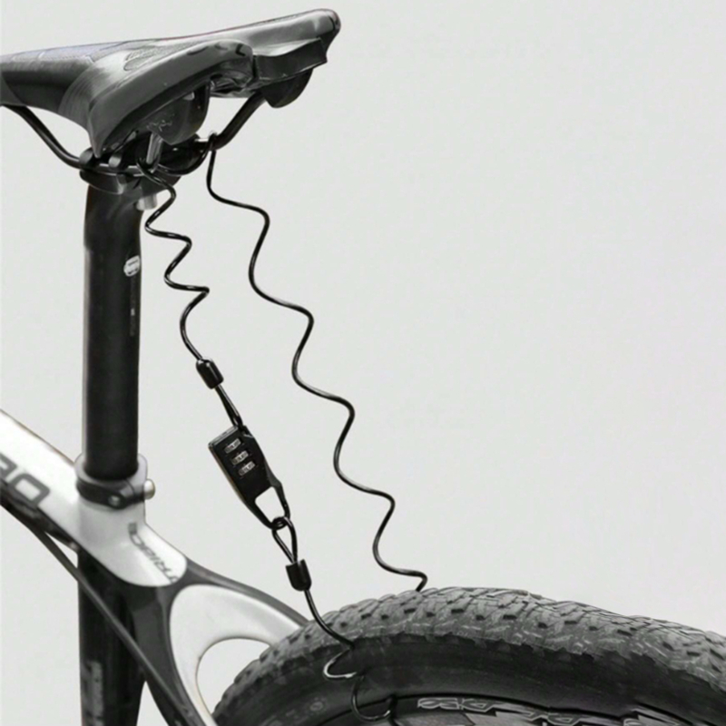 Mountainbike Wire Lock Safety Lock Multifunctional Helmet Lock Bicycle Motorcycle Electric Vehicle Portable Password Cable Lock