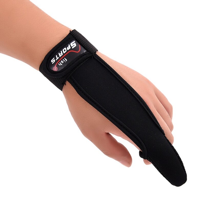Protecteur gants de pêche ligne de coulée lancer canne à pêche dédié respirant Polyester antidérapant unique doigt gants: C