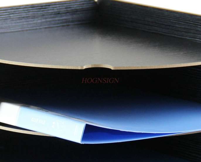 Wooden desktop book storage office document column frame frame A4 paper 4-layer multi-layer information rack