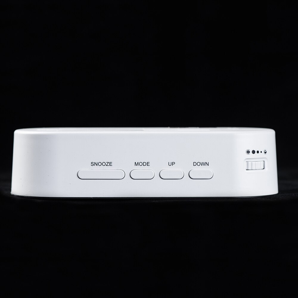 Practical LED Alarm Clock Night Lights USB Mirror Thermometer Desk Clock Lamp Square Rectangle Multi-function Desk Clocks