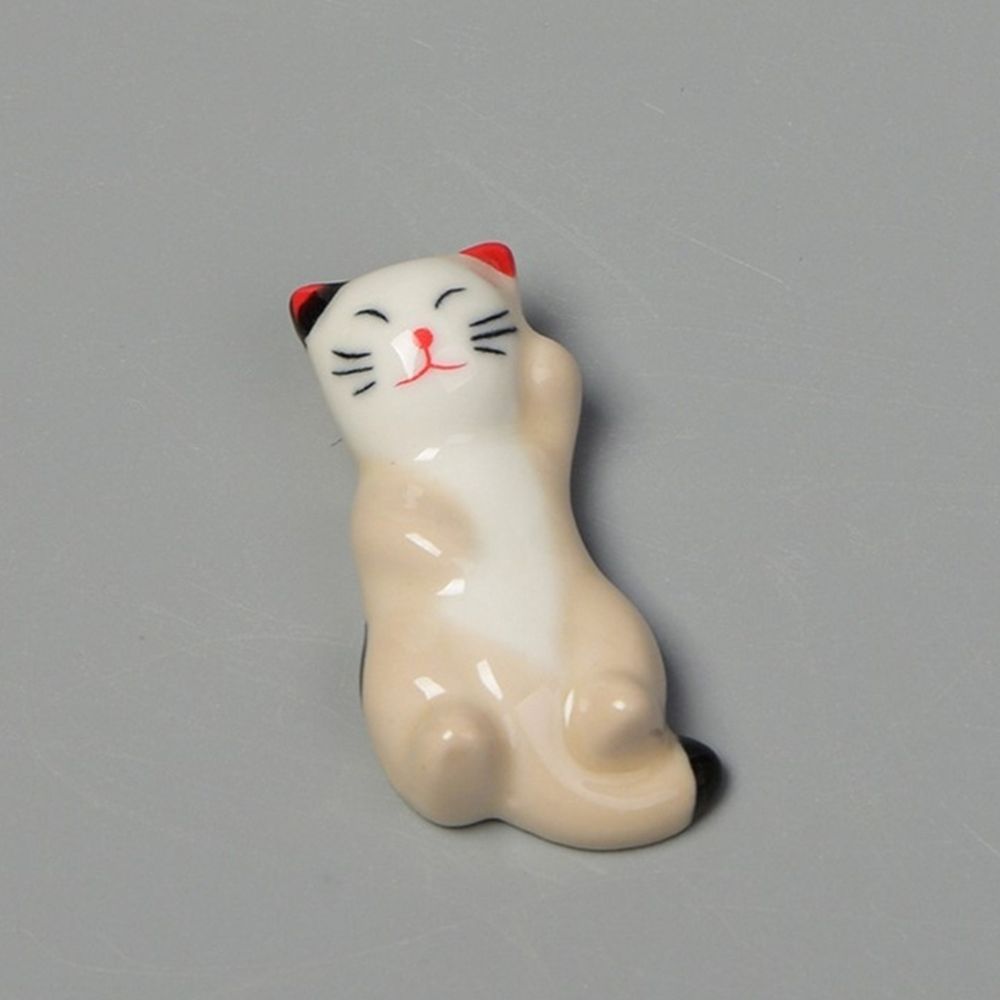 1PC Cute Style Ceramic Chopsticks Pillow Rest for Home Decoration Cat Chopsticks Forks Holder Spoon Holder: 06