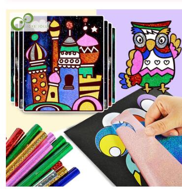 9-20 Stuks Magic Kleurrijke Diy Magic Transfer Wticker Transfer Schilderen Ambachten Voor Kinderen Kunsten En Ambachten Speelgoed Voor kinderen