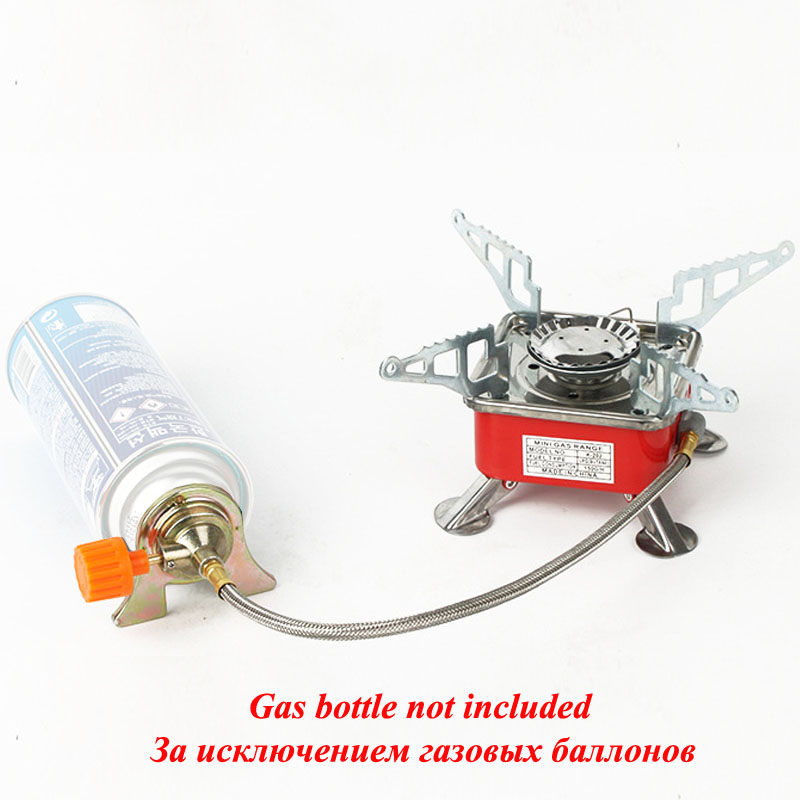 Portable Outdoor Mini Portable Folding Stove Gas Heater Camping Burner Picnic Cooker BBQ Heating Foldable Furnace Head: Yellow