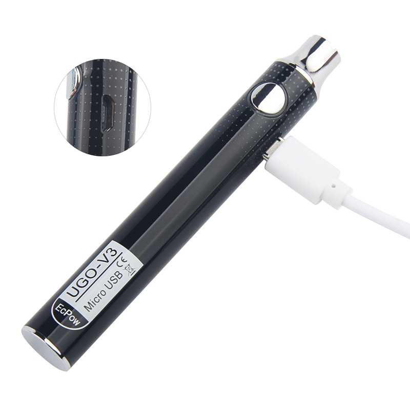 5Pcs Original UGO V3 510 Thread Battery With Micro USB Charger Preheat Variable Voltage Popular Pen For Thick Oil CBD Cartridge