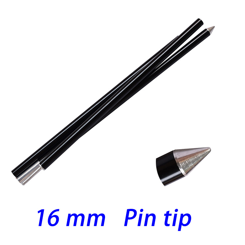 Cest UL 120CM Long Diameter 13MM/16MM/19MM BLACK/RED Color Tent Rod Support Pole Shelter Tarp Canopy Aluminium Alloy: black