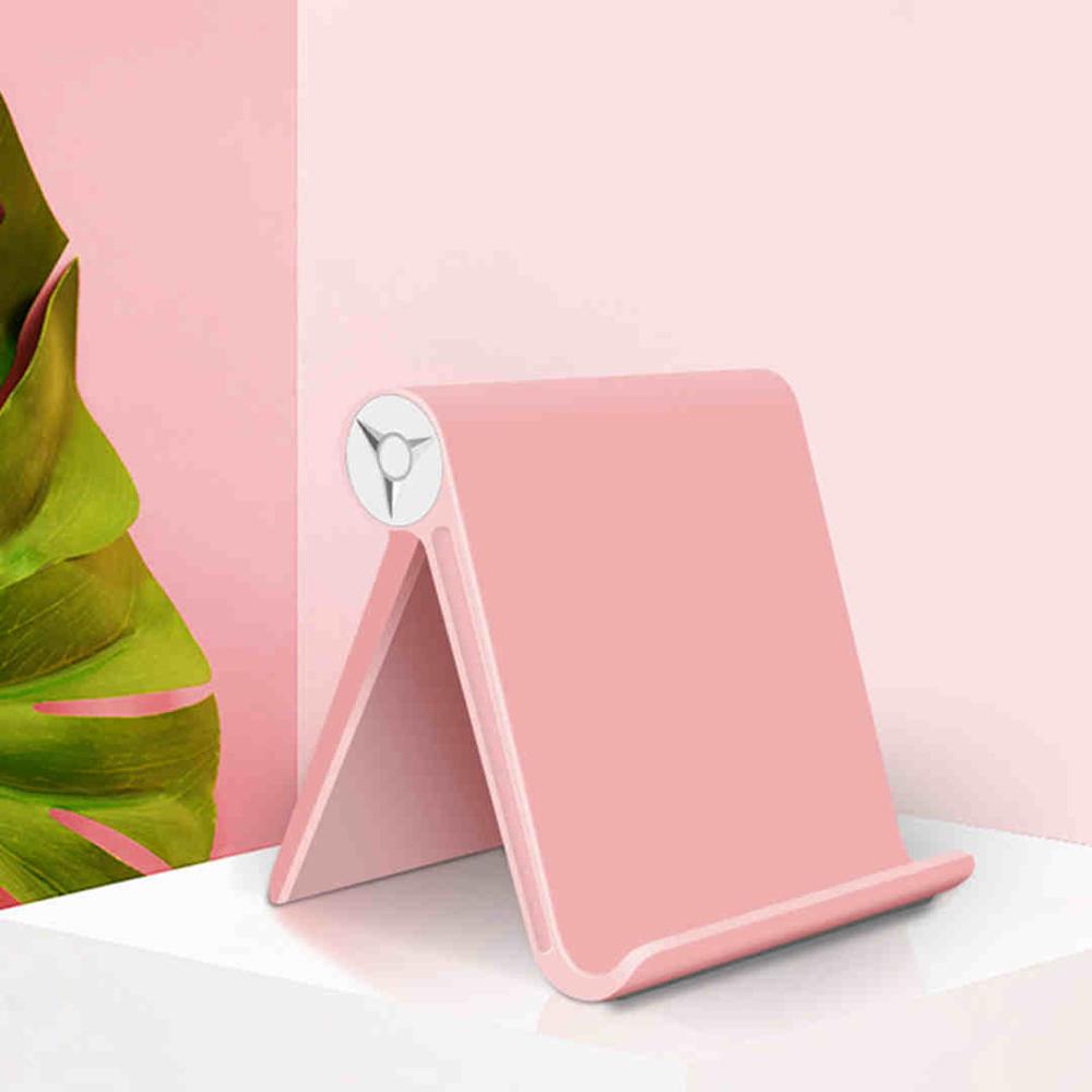 Tablet Holder Stand Voor Ipad Kindle Opvouwbaar Verstelbare Hoek Bureau Telefoon Houder Stand Mount Voor Iphone Samsung S10: Pink