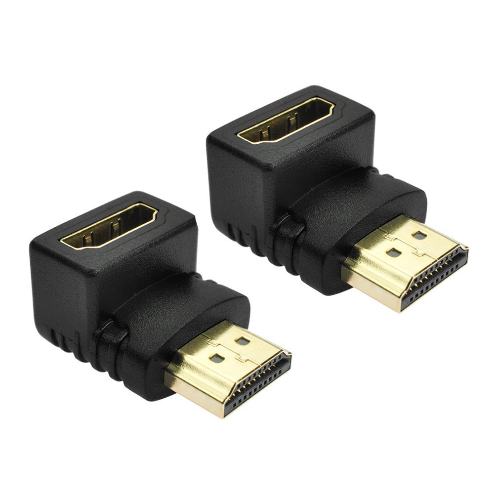 2 PZ/LOTTO HDMI Maschio a HDMI Femmina Convertitore Dell&#39;adattatore del Cavo Extender 90 Gradi Angolo