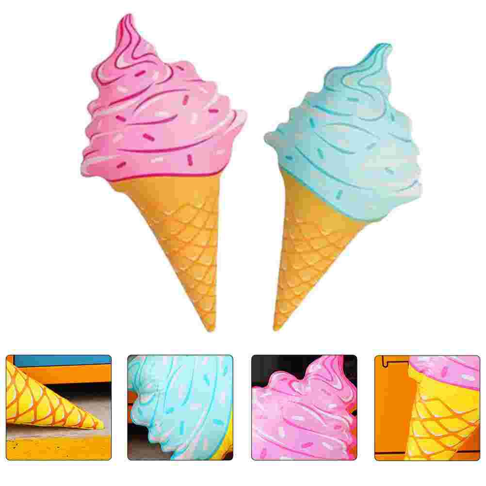4pcs Multifunctional Ice Cream Swimming Floats Swimming Pool Supplies for Beach
