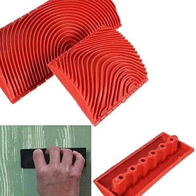 Diy-set voor houtnerf, imitatiehoutnerf, verfroller, kwast, muurverfset, gereedschapset voor muurtextuurkunst