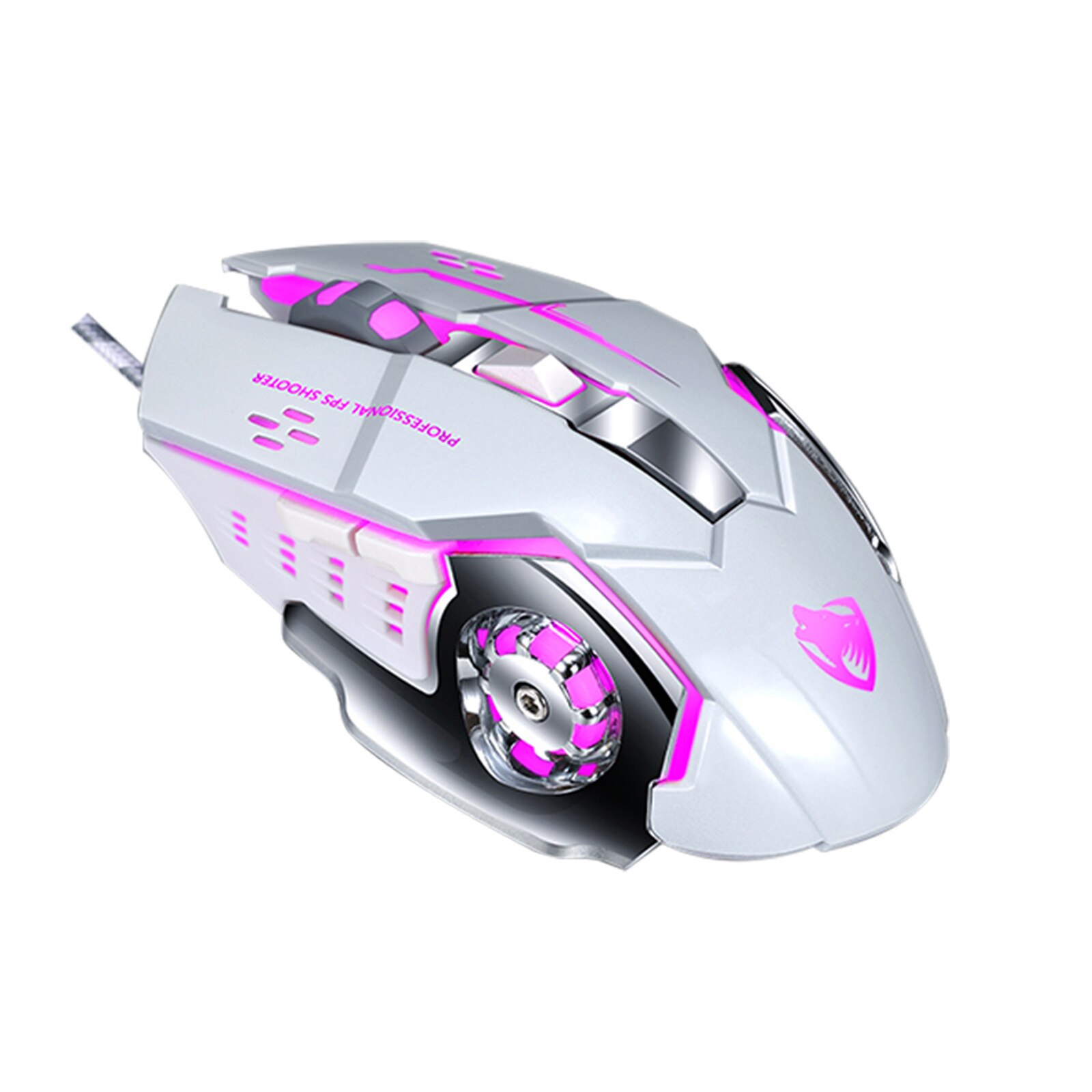 Mouse-button Audio Version Wired Gaming Mouse 6d Colorful Led Breathing 3200 Dpi Mouse For Laptop: D
