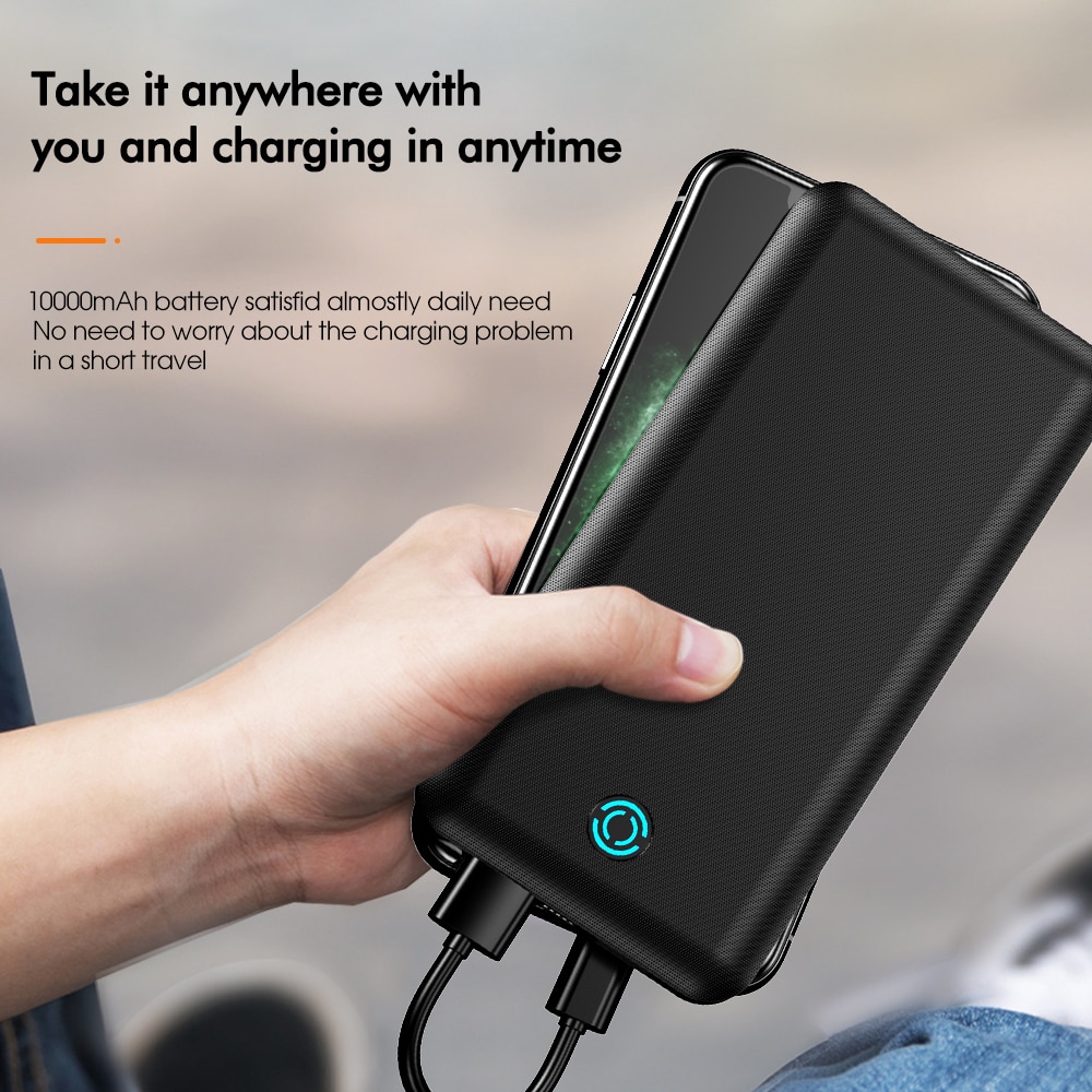 Ykz 10000mah banco de potência portátil usb tipo c mini powerbank carga rápida carregador do telefone móvel micro usb bateria externa viagem c QC 3.0 4.0 QC3.0 QC4.0 for iPhone 12 Xiaomi MI 9 8 Samsung Huawei P40 Mate