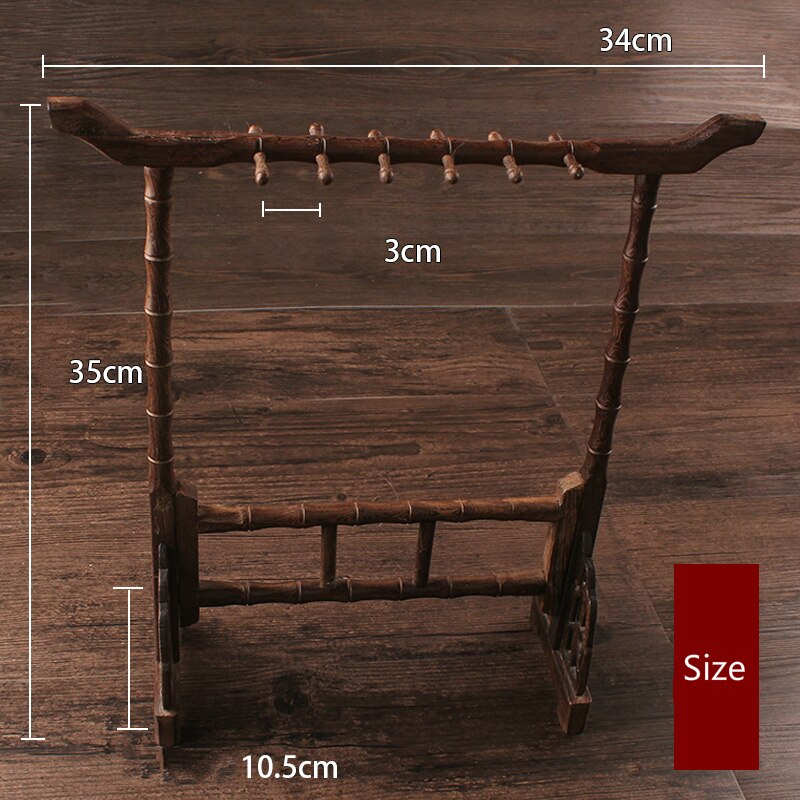 12 Pcs Hangers Schrijven Borstel Rack Praktische Studie Briefpapier Massief Hout Wenge Kalligrafie Traditionele Schrijven Penhouder