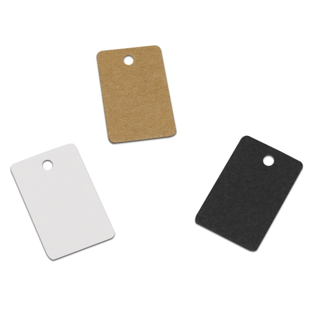 2*3.3cm Kraft Paper Label Rectangle Blank Swing Tag Wedding Party Wish Greetings Card Luggage Clothing Price Hang Tag
