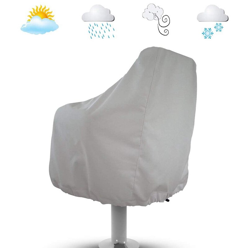 2 Pack Boat Seat Cover, Outdoor Waterproof Pontoon Captain Boat Bench Chair Seat Cover, Chair Protective Covers