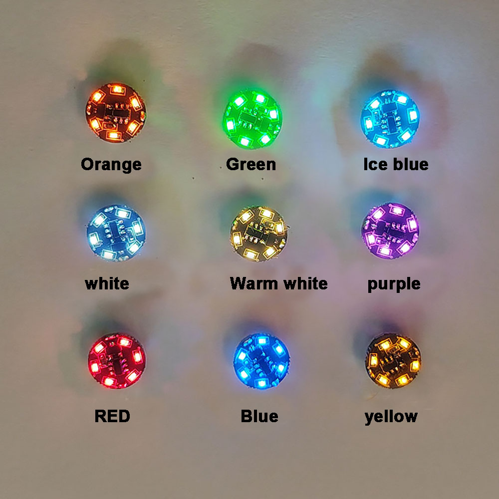 Lampada di controllo magnetico a portato senza fili a 8 modalità Luci di flusso lampeggianti a induzione magnetica + Batteria a bottone CR927 + modello di giocattoli fai da te magnete