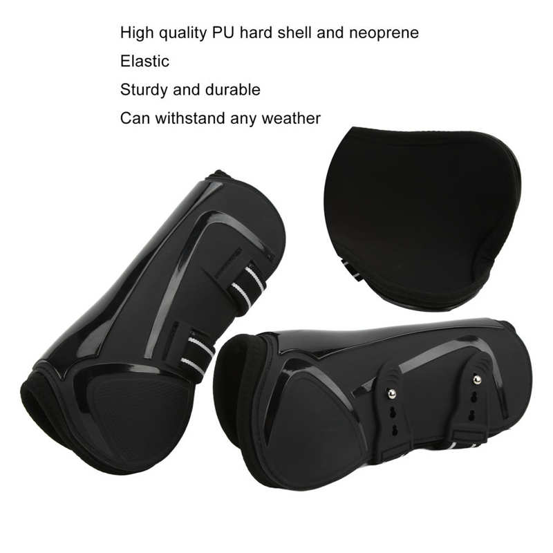 Stivali gamba di cavallo PU Shell elastico in Neoprene protezione gamba di cavallo sicura per vasi sanguigni tendine