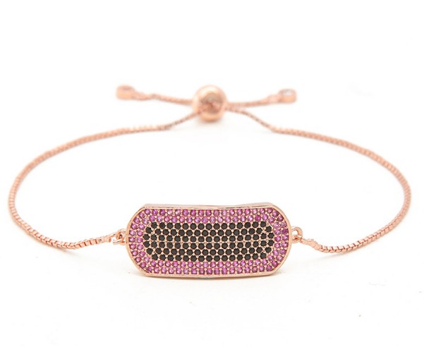 gold silver Chain bracelet micro pave cz rope color Cubic Zirconia adjusted Macrame bracelet Bangles gdf2 Charms Women Jewelry: 3