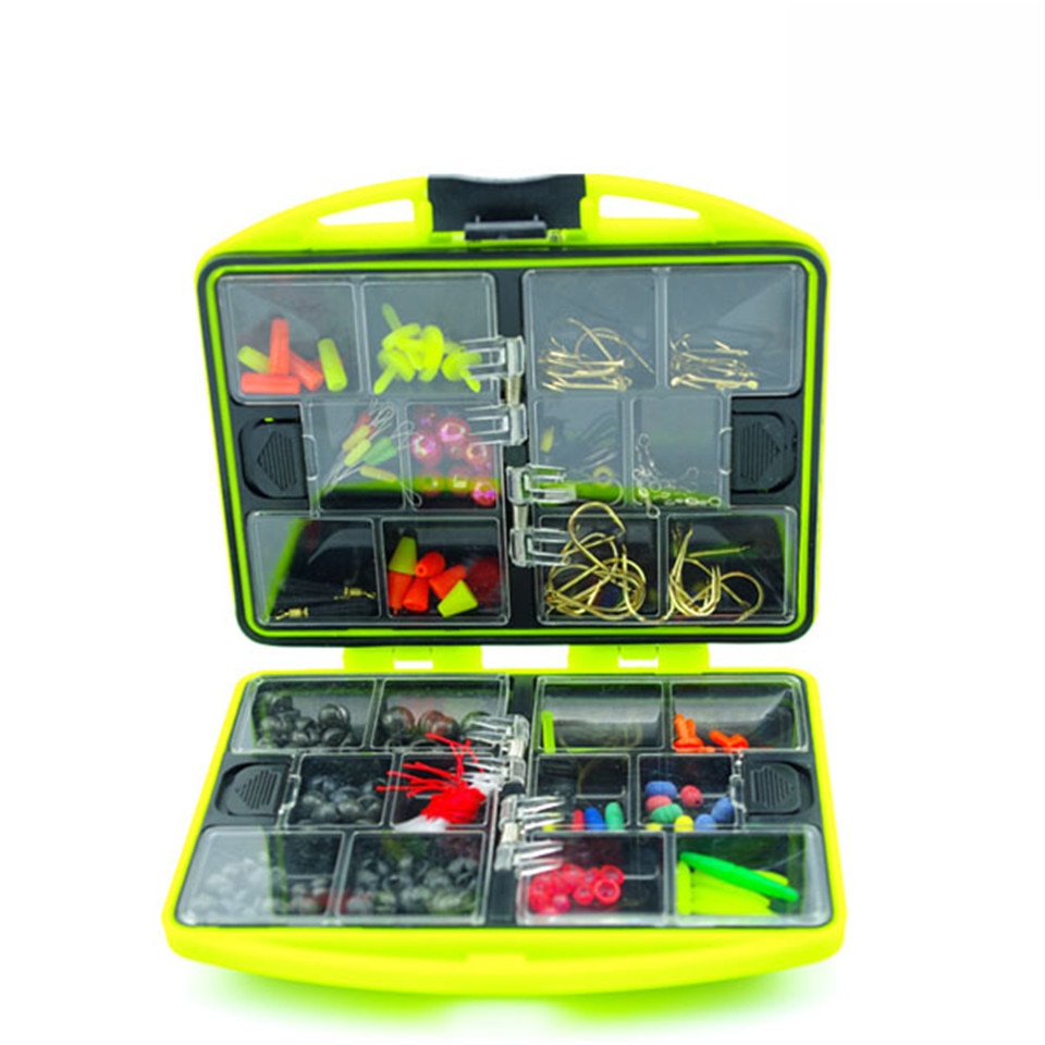 Caja de accesorios de pesca de doble capa, anzuelos giratorios, juego de herramientas de pesca, Casting RockSurf,