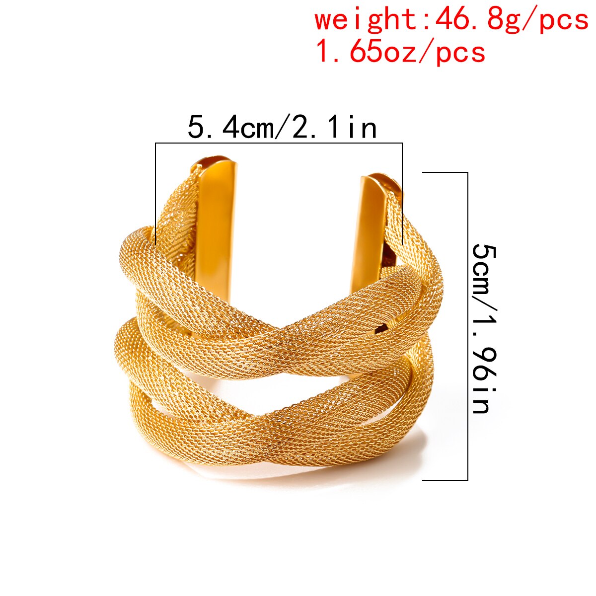 Lacteo Kubanischen Dick klobig Armbinde Armreif Schmuck für Frauen Jahrgang Doppel geschichtet Gold Farbe Metall Kette Charme Armbinde