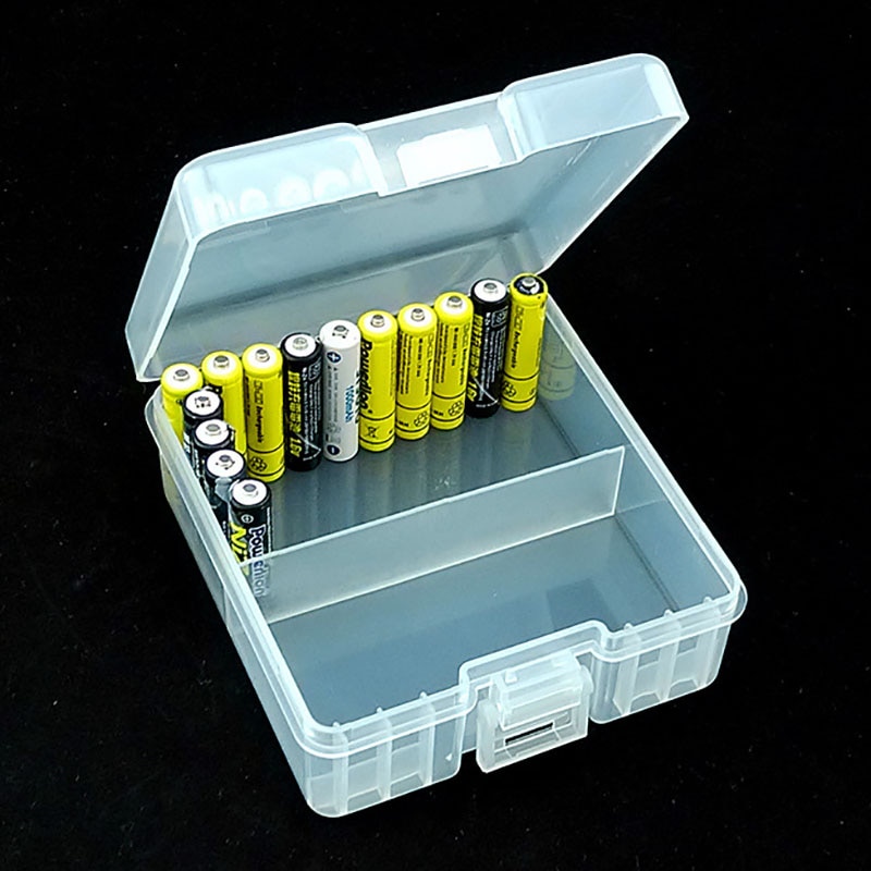 Draagbare Transparante Hard Plastic Case AAA Batterijen Storage Case Houder Accu Box Voor 100 stuks AAA Batterij DIY