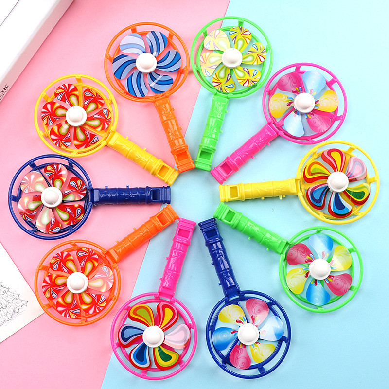 Silbato de plástico con forma de molino de viento para niños, recuerdo de de cumpleaños para niños, de boda para invitados, 5/10 Uds.: 10Pcs