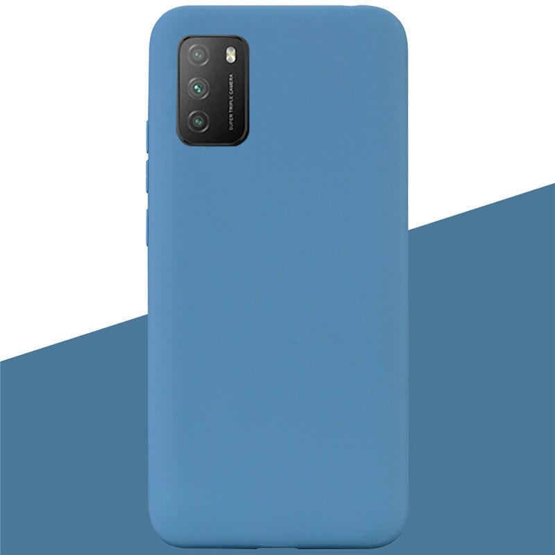 For POCO M3 Case Soft Silicone Tpu Case For Xiaomi Poco M3 Case Protective Silicone Case For POCO M3 M 3 Fundas Coque Shell Capa: 12 Lake Blue