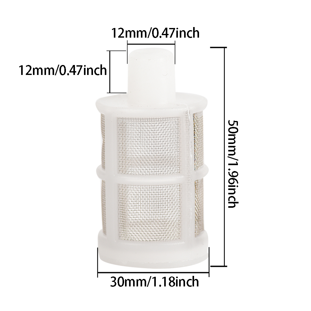 8/10//13mm Edelstahl gitter Schlauch filter Bewässerungs pumpe Filters prüh membran pumpe für Sprüh auto waschanlage Ölpumpe: Silber