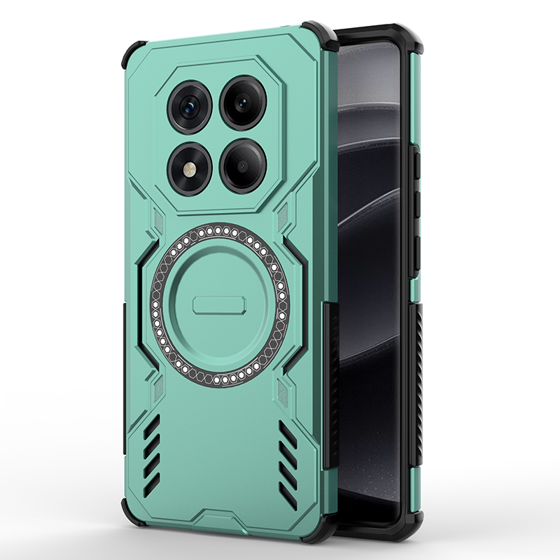 Magnetisk pansercover til redmi note 14 pro plus 14 4g 5g globalt cover stærk magnet magnetsikker anti-fald varmeafledningsskal: Himmelblå / Redmi note 14 pro + 5g ( global)