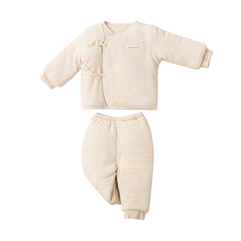 Organische Baumwolle Winter Baby Pyjama baumwolle lange-ärmeln freundlicher Pyjama einstellen freundlicher kleidung Spitzen + hosen 2pc setzt säugling junge mädchen