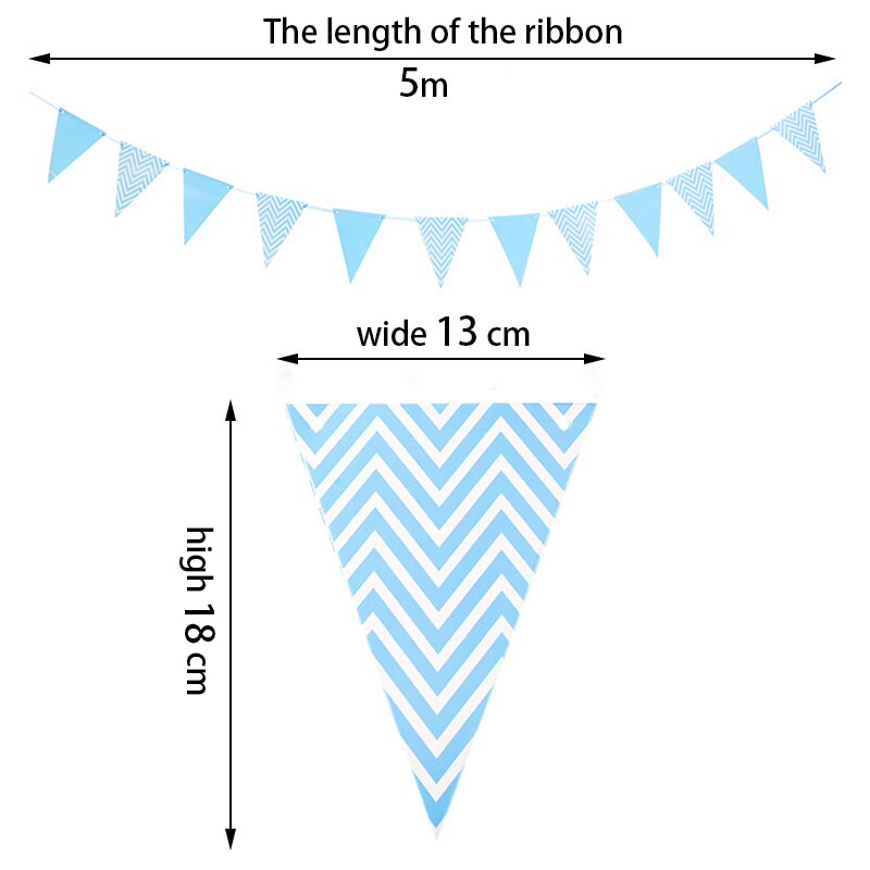 Nordic Stijl Rose Gouden Driehoek Wave Bunting Adult Party Sfeer Decoratie