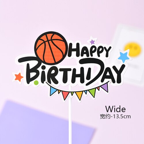 Décoration de gâteau pour garçon et fille, jeu de basket-ball, décoration de gâteau d&#39;anniversaire, Cupcake, pour réception pour bébé, pâtisserie: Basketball flag HB