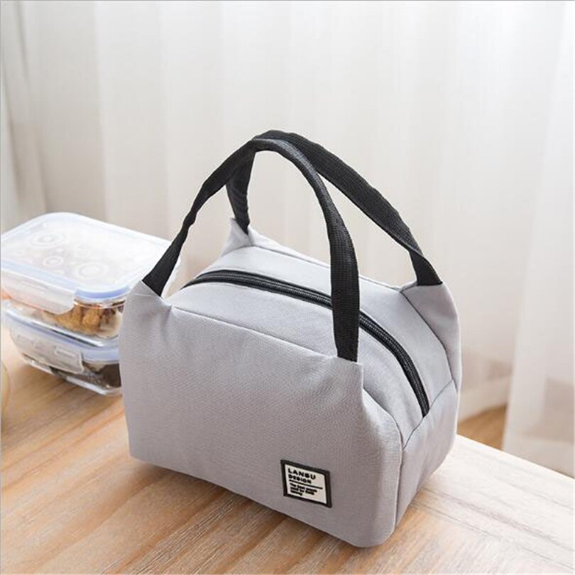 lunch Box For Women Kids Men Insulated Canvas Box Tote Bag Thermal Cooler Food Lunch Bags Waterproof Handle Carrying Lunch Cases