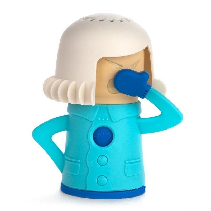 Angry Mama Microwave Cleaner Cool Mama Freezer Odor Absorber Fridge Deodoriser Plastic Oven Steam Cleaning Tool for Home Kitchen: cool mama