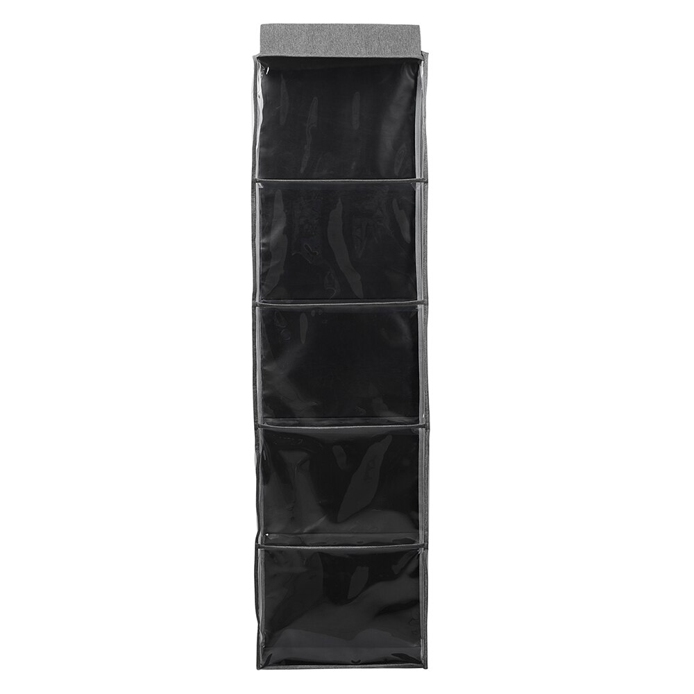 Foldable Hanging Clothes Storage Wool Knitting Bag 5-Shelf Clear Yarn Wall Display Bulk Organizer Collapsible Display Holder: Default Title